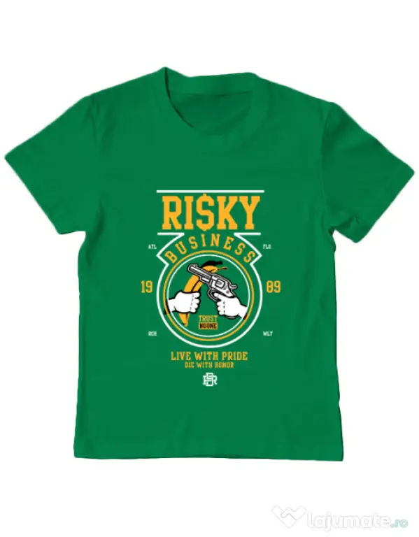Tricou ADLER copil Risky Business Verde mediu