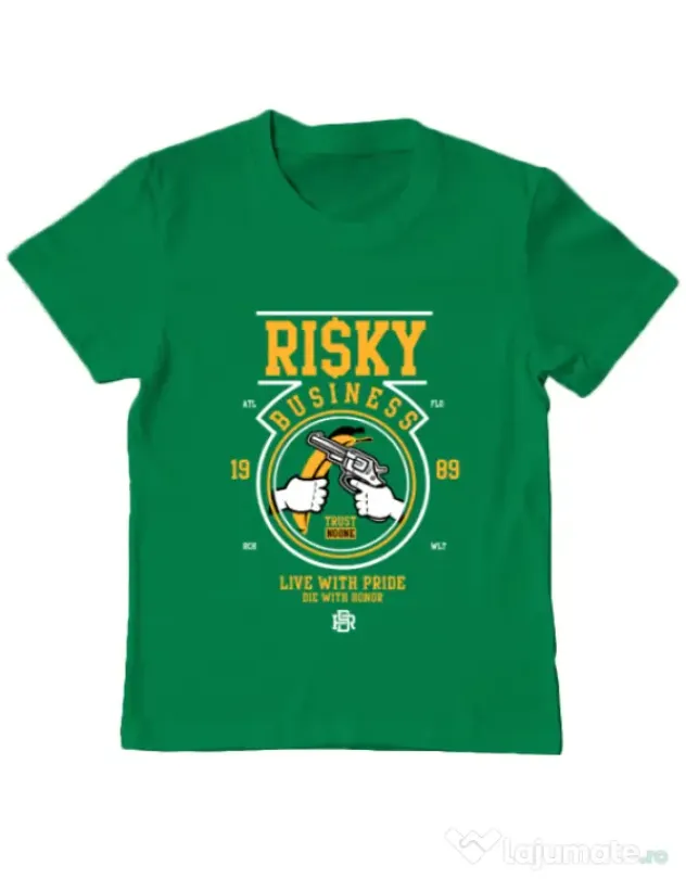 Tricou ADLER copil Risky Business Verde mediu