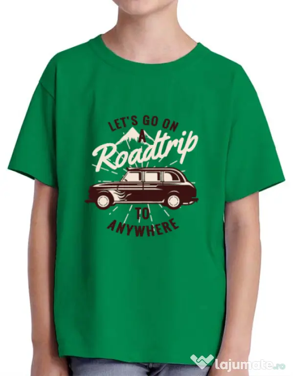 Tricou ADLER copil Roadtrip Verde mediu