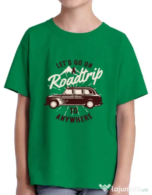 Tricou ADLER copil Roadtrip Verde mediu