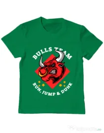 Tricou ADLER copil Run jump & dunk Verde mediu