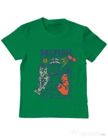Tricou ADLER copil SELFISH Verde mediu