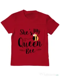 Tricou ADLER copil She is my queen bee Rosu