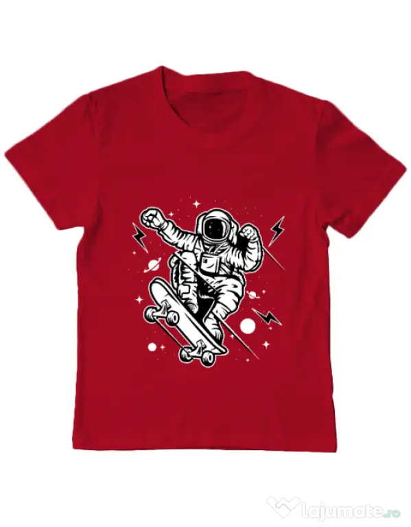Tricou ADLER copil Skate Space Rosu