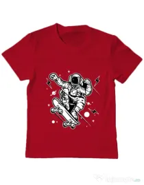 Tricou ADLER copil Skate Space Rosu