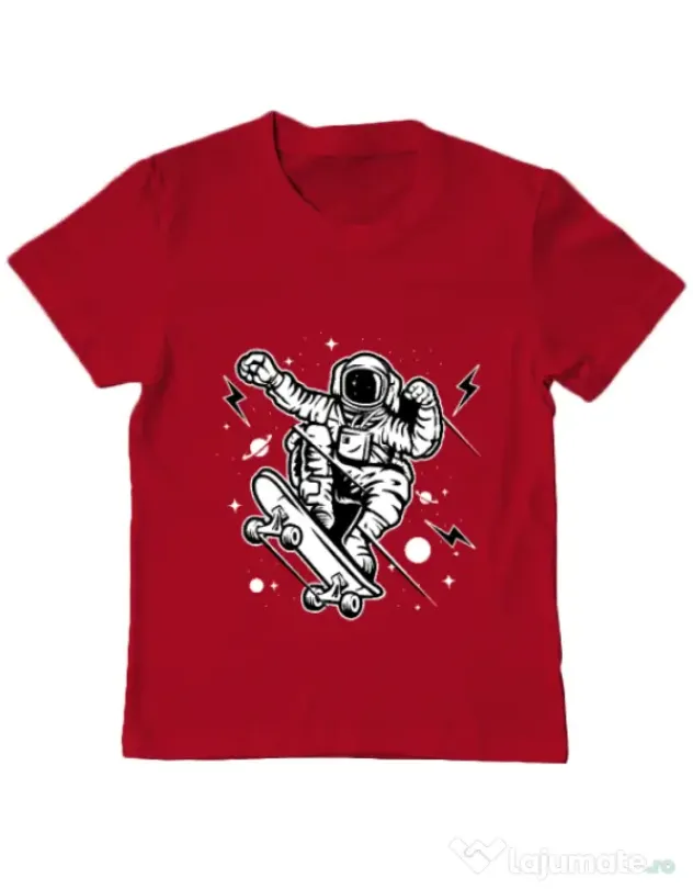 Tricou ADLER copil Skate Space Rosu