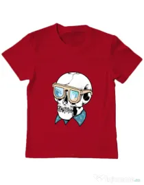 Tricou ADLER copil Skull Holiday Rosu