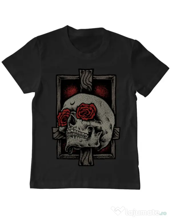 Tricou ADLER copil Skullcross Negru