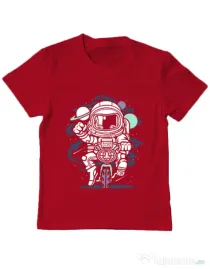 Tricou ADLER copil Space Bike Rosu