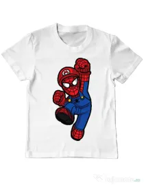 Tricou ADLER copil Spider Plumber Alb
