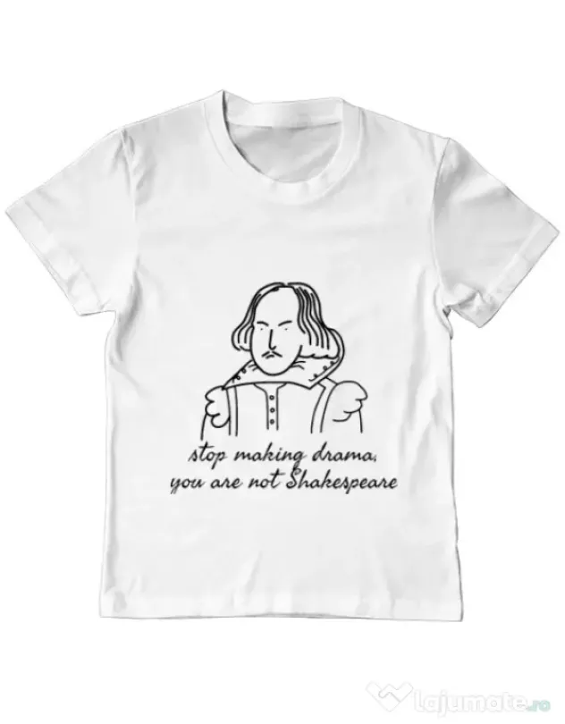 Tricou ADLER copil Stop making drama Alb