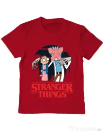 Tricou ADLER copil Stranger Ricks Rosu