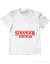 Tricou ADLER copil Stranger things Alb