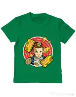 Tricou ADLER copil Stranger Waffles Verde mediu