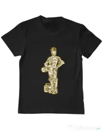 Tricou ADLER copil Street C3PO Negru