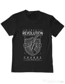 Tricou ADLER copil Street Revolution Negru