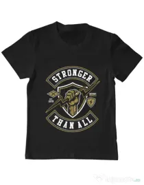 Tricou ADLER copil Stronger Than All Negru