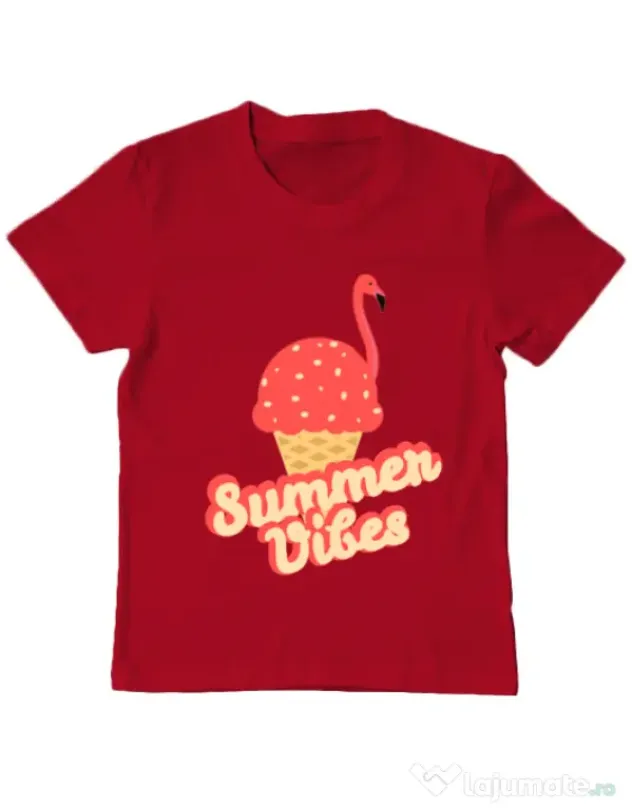 Tricou ADLER copil Summer Vibes Rosu