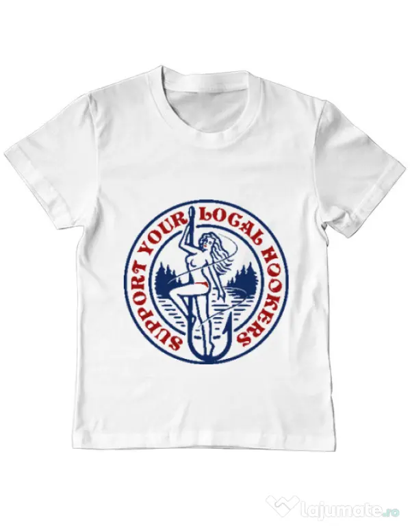 Tricou ADLER copil SUPPORT YOUR LOCAL HOOKERS Alb