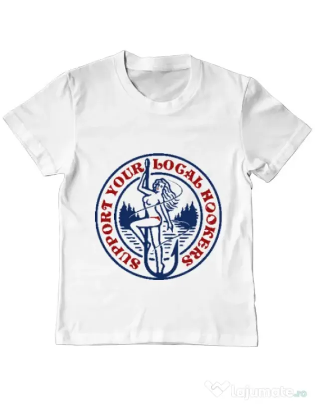 Tricou ADLER copil SUPPORT YOUR LOCAL HOOKERS Alb