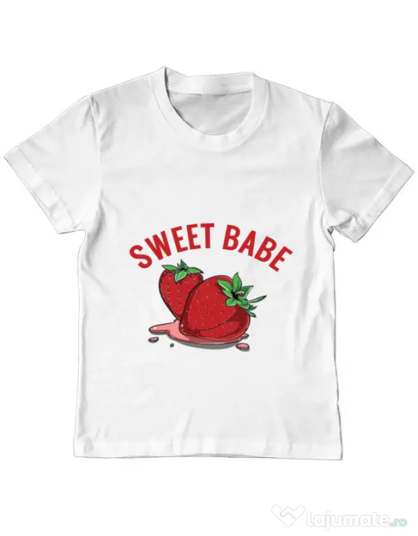 Tricou ADLER copil Sweet babe Alb