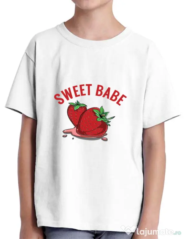 Tricou ADLER copil Sweet babe Alb