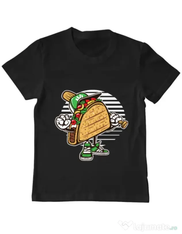 Tricou ADLER copil Taco Negru