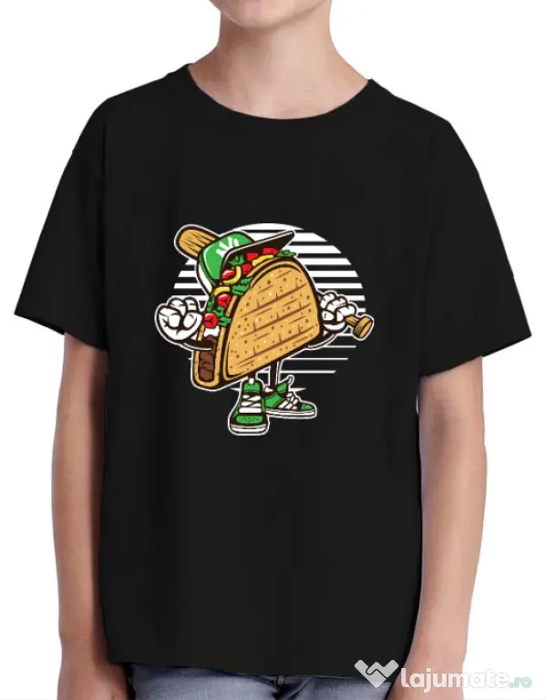 Tricou ADLER copil Taco Negru
