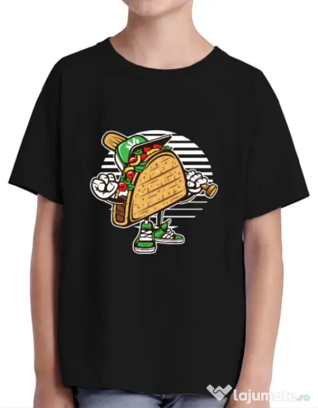Tricou ADLER copil Taco Negru