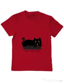 Tricou ADLER copil Take Meow Home Rosu