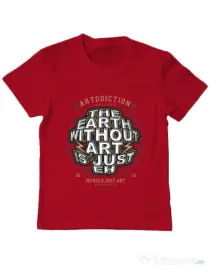 Tricou ADLER copil The Earth Without Art Rosu