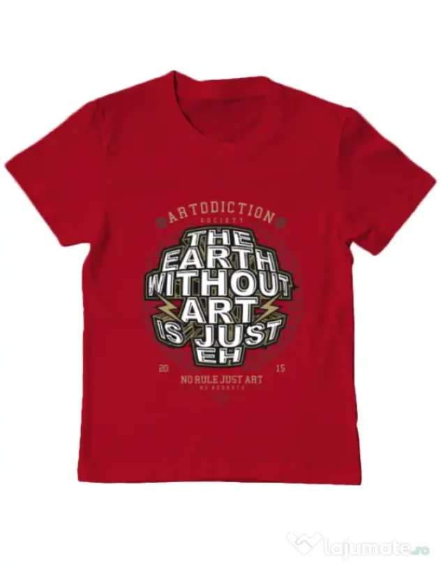 Tricou ADLER copil The Earth Without Art Rosu