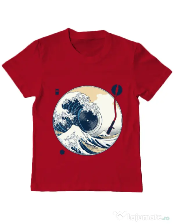 Tricou ADLER copil The Great Wave off Sound Rosu