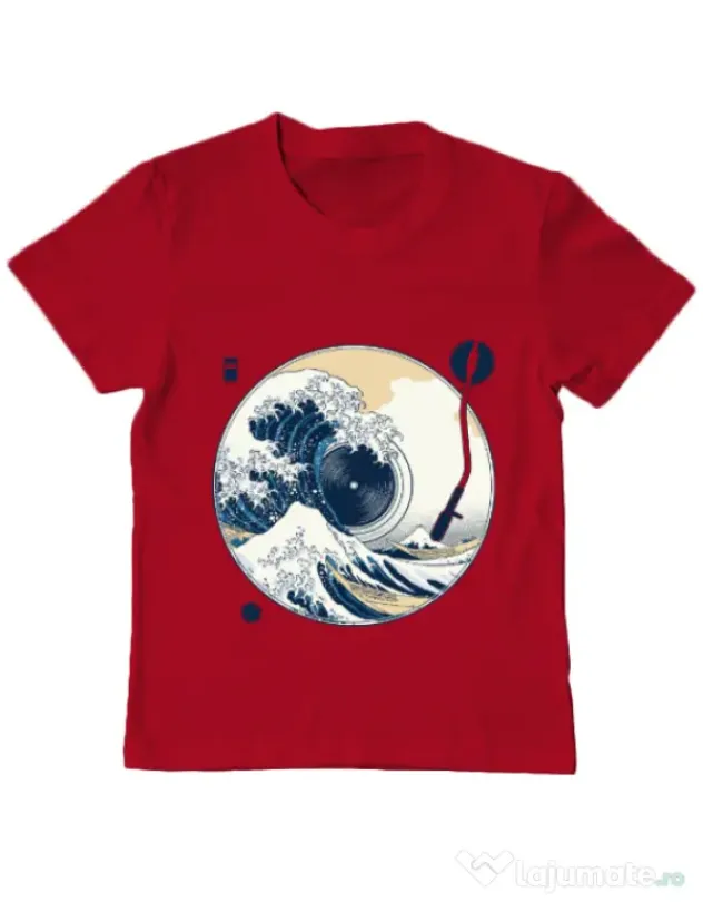 Tricou ADLER copil The Great Wave off Sound Rosu