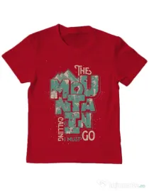 Tricou ADLER copil The mountain is calling, I must go! Rosu