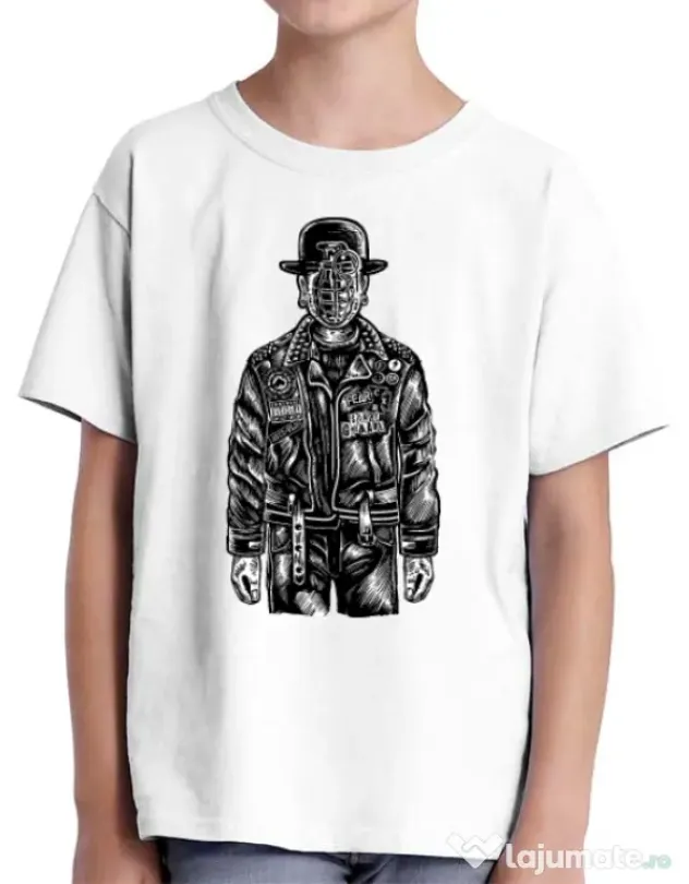 Tricou ADLER copil The son of grenade Alb