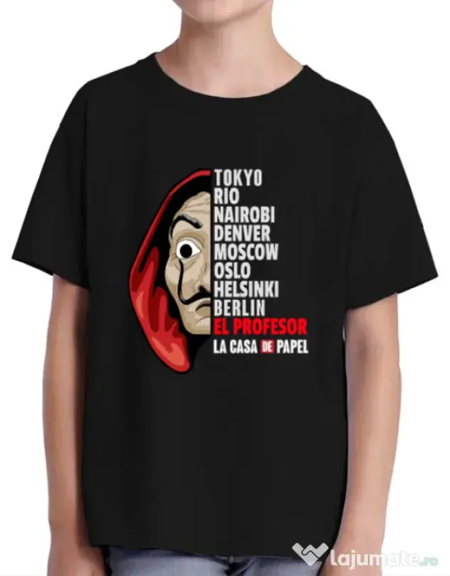 Tricou ADLER copil The team Negru