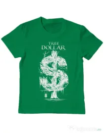Tricou ADLER copil Tree Dollar Verde mediu
