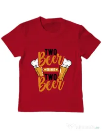 Tricou ADLER copil Two beer Rosu