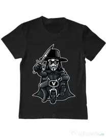 Tricou ADLER copil Vendetta Biker Negru
