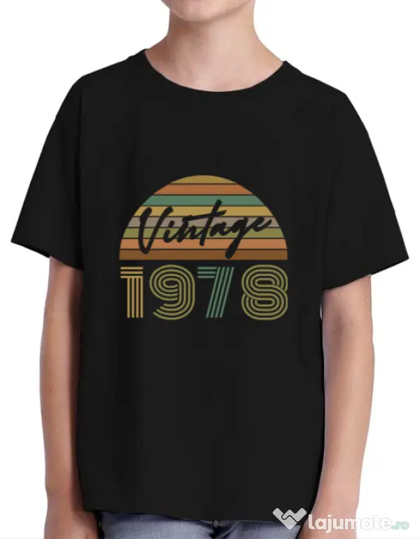 Tricou ADLER copil Vintage 1978 Negru