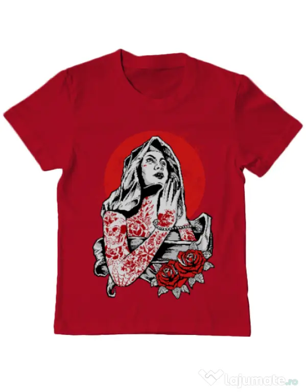 Tricou ADLER copil Virgin Mary Rosu