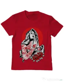 Tricou ADLER copil Virgin Mary Rosu