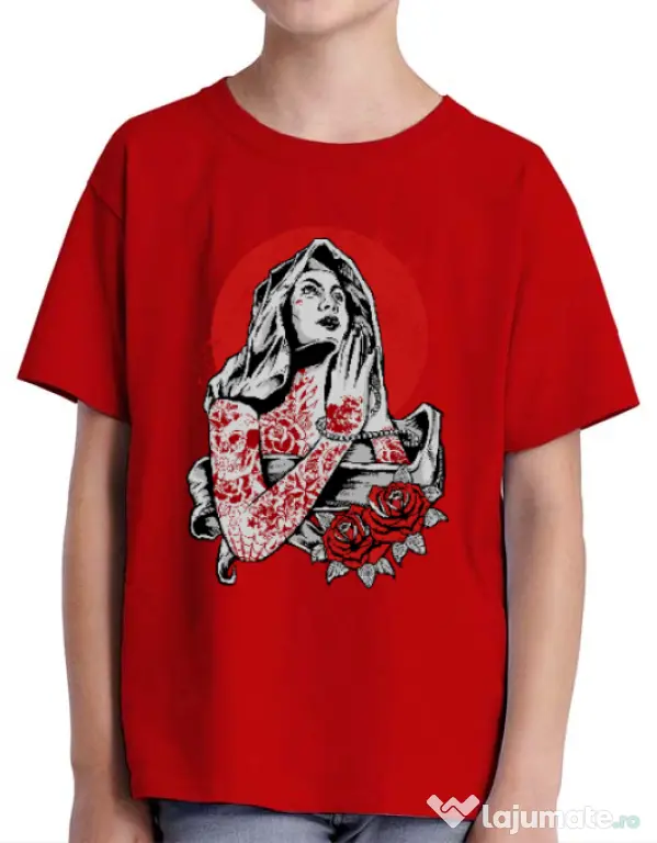 Tricou ADLER copil Virgin Mary Rosu