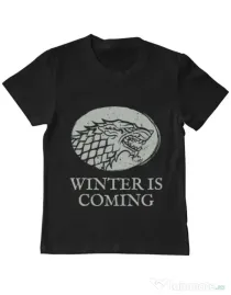 Tricou ADLER copil Winter is coming Stark Negru