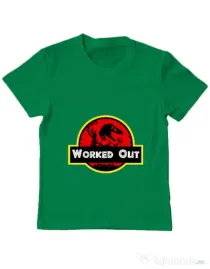 Tricou ADLER copil Worked Out Verde mediu