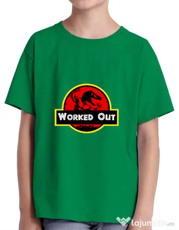 Tricou ADLER copil Worked Out Verde mediu