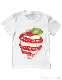 Tricou ADLER copil You are the apple of my eye Alb