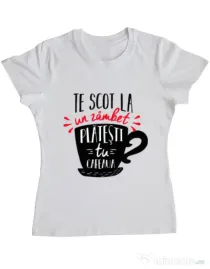Tricou ADLER dama Te scot la un zambet Alb