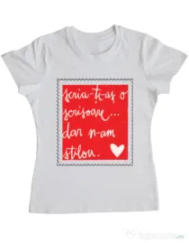 Tricou ADLER dama Nu am stilou Alb